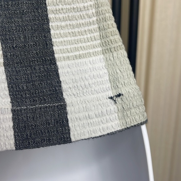 VINTAGE 90’S KAREN HART- CREAM, WHITE & BLACK  STRETCHY TANK TOP SIZE MEDIUM - Picture 6 of 10